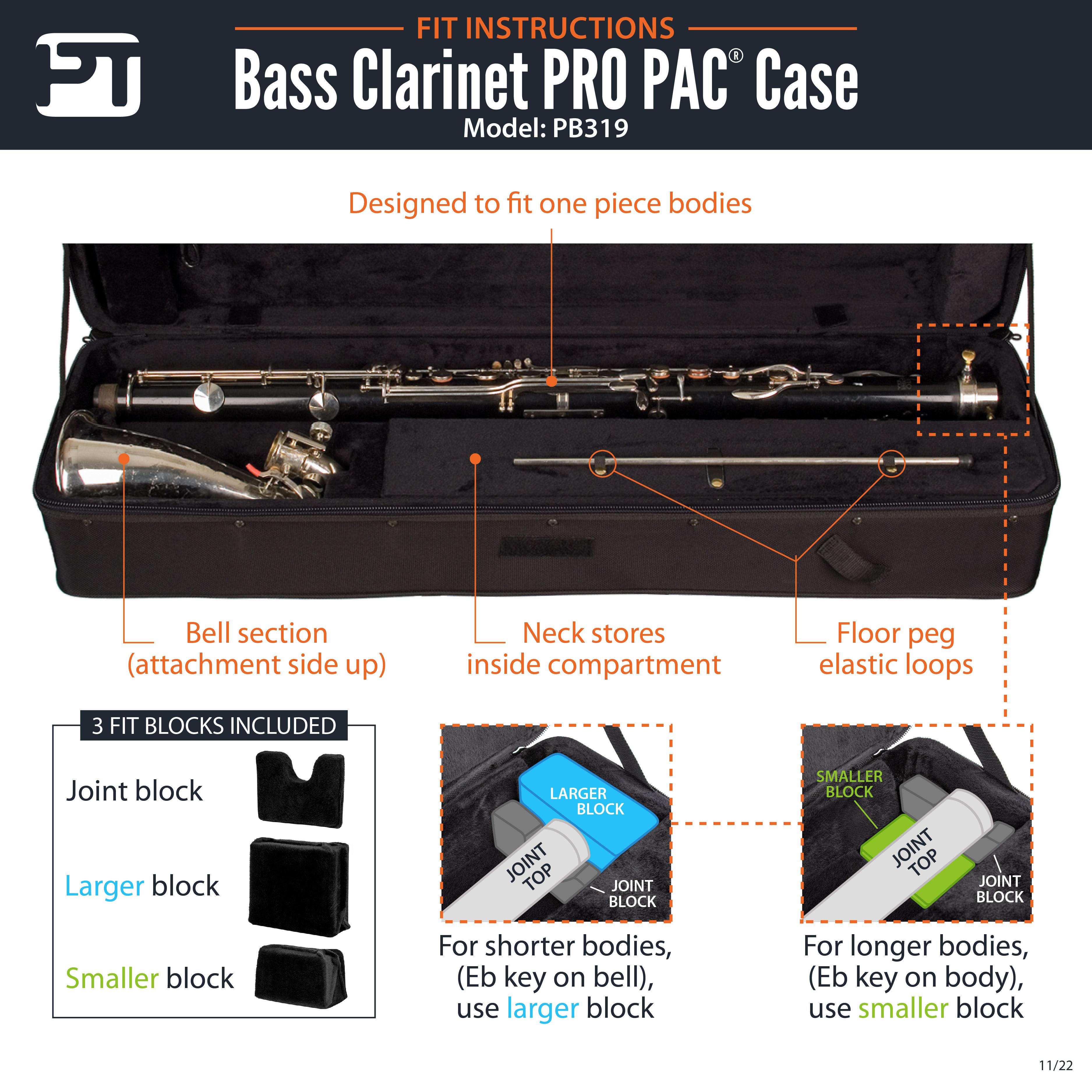 Bass Clarinet Case, Low Eb - PRO PAC | Protec